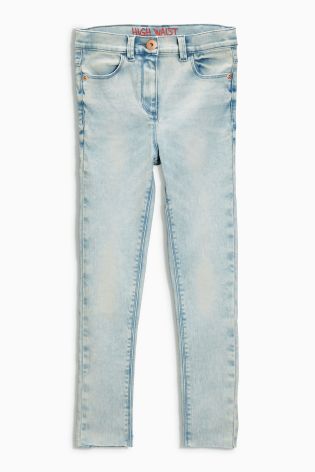 Snow Wash High Waisted Skinny Jeans (3-16yrs)